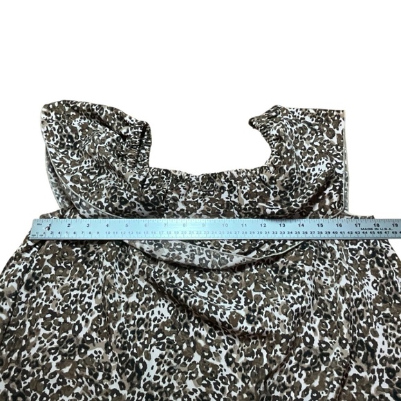 ARITZIA Wilfred Promener Off Shoulder Cropped Top Leopard Print US Sz S - Picture 6 of 10